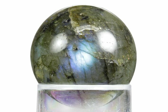 Flashy, Polished Labradorite Sphere - Great Color Play #350030